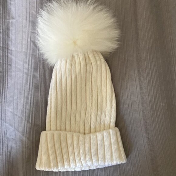 Moncler white beanie main image 4